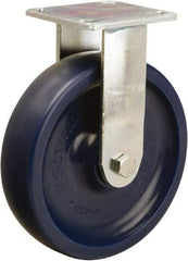 Hamilton - 8" Diam x 2" Wide x 9-1/2" OAH Top Plate Mount Rigid Caster - Polyurethane, 900 Lb Capacity, Sealed Precision Ball Bearing, 4 x 4-1/2" Plate - Exact Tool & Supply