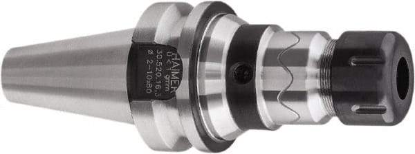 HAIMER - 1/8" to 3/4" Capacity, 2.16" Projection, BT30 Taper Shank, ER32 Collet Chuck - 0.0001" TIR, Through-Spindle - Exact Tool & Supply