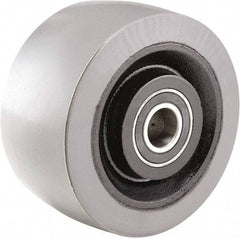 Hamilton - 6 Inch Diameter x 3 Inch Wide, Polyurethane on Cast Iron Caster Wheel - 3,000 Lb. Capacity, 3-1/2 Inch Hub Length, 3/4 Inch Axle Diameter, Tapered Roller Bearing - Exact Tool & Supply
