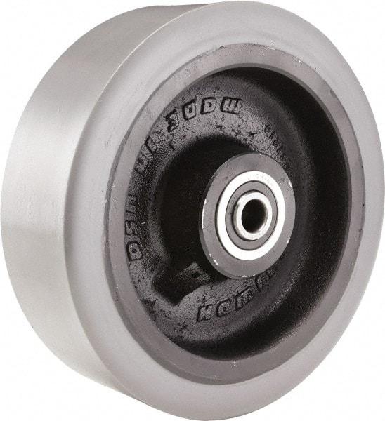 Hamilton - 10 Inch Diameter x 4 Inch Wide, Polyurethane on Cast Iron Caster Wheel - 5,000 Lb. Capacity, 3-1/2 Inch Hub Length, 1 Inch Axle Diameter, Sealed Precision Ball Bearing - Exact Tool & Supply