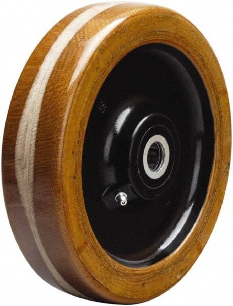 Hamilton - 8 Inch Diameter x 2 Inch Wide, Phenolic Caster Wheel - 1,750 Lb. Capacity, 2-3/16 Inch Hub Length, 1-7/16 Inch Axle Diameter, Plain Bore Bearing - Exact Tool & Supply