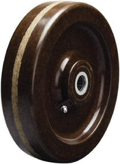 Hamilton - 8 Inch Diameter x 2 Inch Wide, Phenolic Caster Wheel - 1,400 Lb. Capacity, 2-3/16 Inch Hub Length, 5/8 Inch Axle Diameter, Straight Roller Bearing - Exact Tool & Supply