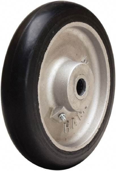 Hamilton - 8 Inch Diameter x 1-5/8 Inch Wide, Rubber on Aluminum Caster Wheel - 350 Lb. Capacity, 2-1/4 Inch Hub Length, 5/8 Inch Axle Diameter, Straight Roller Bearing - Exact Tool & Supply