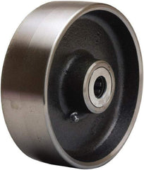 Hamilton - 6 Inch Diameter x 2 Inch Wide, Forged Steel Caster Wheel - 2,000 Lb. Capacity, 2-1/4 Inch Hub Length, 3/4 Inch Axle Diameter, Straight Roller Bearing - Exact Tool & Supply