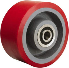Hamilton - 6 Inch Diameter x 3 Inch Wide, Polyurethane on Cast Iron Caster Wheel - 2,600 Lb. Capacity, 3-1/4 Inch Hub Length, 3/4 Inch Axle Diameter, Tapered Roller Bearing - Exact Tool & Supply