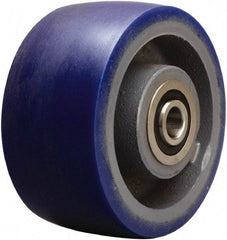 Hamilton - 6 Inch Diameter x 3 Inch Wide, Polyurethane on Cast Iron Caster Wheel - 2,450 Lb. Capacity, 3-1/2 Inch Hub Length, 3/4 Inch Axle Diameter, Tapered Roller Bearing - Exact Tool & Supply
