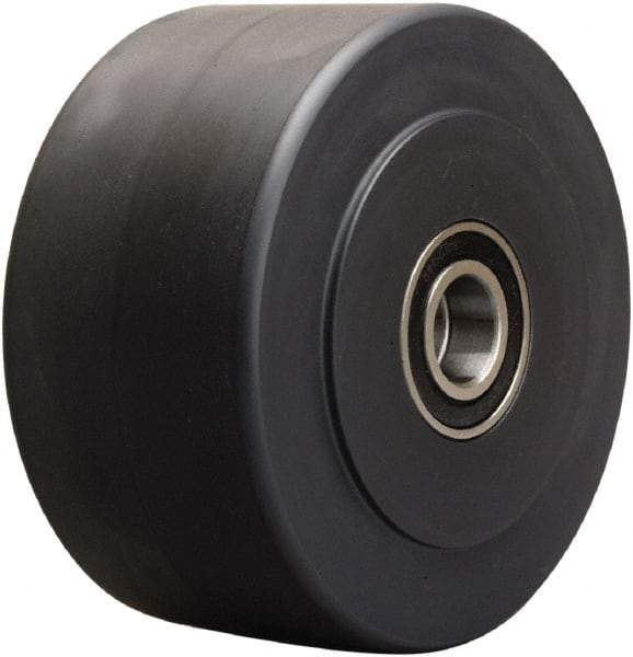 Hamilton - 6 Inch Diameter x 3 Inch Wide, Nylon Caster Wheel - 5,400 Lb. Capacity, 3-1/4 Inch Hub Length, 1-1/4 Inch Axle Diameter, Precision Ball Bearing - Exact Tool & Supply