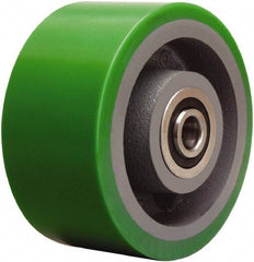 Hamilton - 6 Inch Diameter x 3 Inch Wide, Polyurethane on Cast Iron Caster Wheel - 2,200 Lb. Capacity, 3-1/2 Inch Hub Length, 1 Inch Axle Diameter, Sealed Precision Ball Bearing - Exact Tool & Supply
