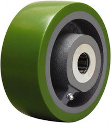 Hamilton - 6 Inch Diameter x 2-1/2 Inch Wide, Polyurethane on Cast Iron Caster Wheel - 1,600 Lb. Capacity, 3-1/4 Inch Hub Length, 1-1/4 Inch Axle Diameter, Tapered Roller Bearing - Exact Tool & Supply