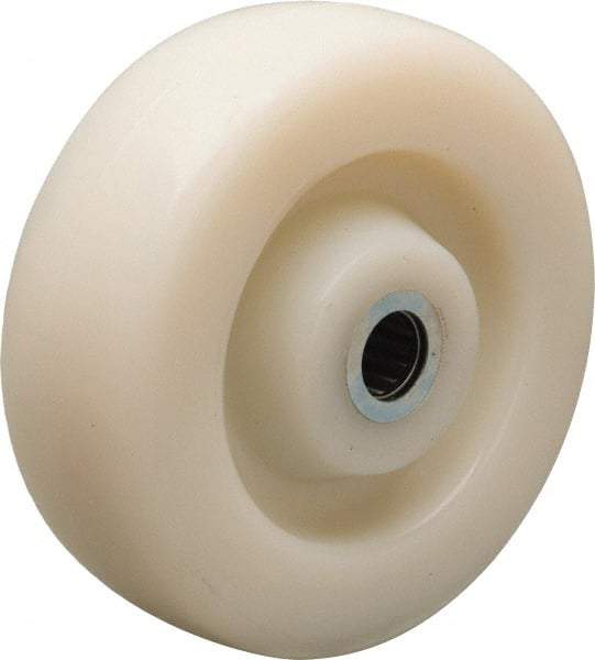 Hamilton - 6 Inch Diameter x 2 Inch Wide, Nylon Caster Wheel - 1,000 Lb. Capacity, 2-3/16 Inch Hub Length, 3/4 Inch Axle Diameter, Straight Roller Bearing - Exact Tool & Supply