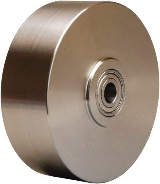Hamilton - 6 Inch Diameter x 2 Inch Wide, Stainless Steel Caster Wheel - 1,200 Lb. Capacity, 2-1/2 Inch Hub Length, 1/2 Inch Axle Diameter, Stainless Steel Precision Ball Bearing - Exact Tool & Supply