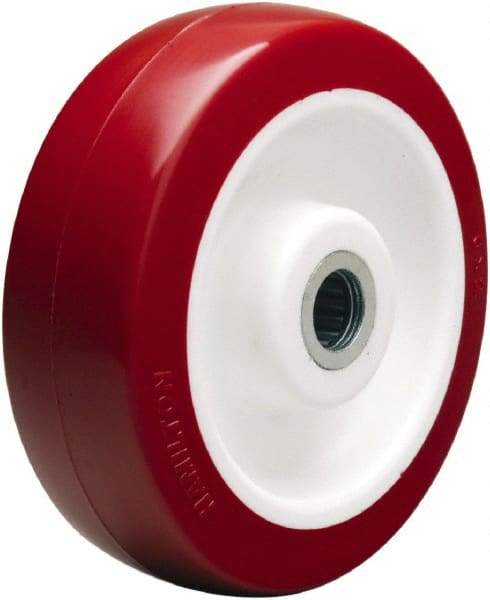 Hamilton - 6 Inch Diameter x 2 Inch Wide, Polyurethane on Polypropylene Caster Wheel - 1,100 Lb. Capacity, 2-3/16 Inch Hub Length, 3/4 Inch Axle Diameter, Straight Roller Bearing - Exact Tool & Supply