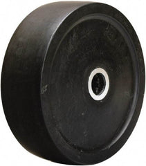 Hamilton - 6 Inch Diameter x 2 Inch Wide, Hard Rubber Caster Wheel - 650 Lb. Capacity, 2-1/4 Inch Hub Length, 3/4 Inch Axle Diameter, Straight Roller Bearing - Exact Tool & Supply