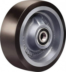 Hamilton - 8 Inch Diameter x 2 Inch Wide, Polyurethane on Cast Iron Caster Wheel - 1,950 Lb. Capacity, 2-1/4 Inch Hub Length, 1/2 Inch Axle Diameter, Sealed Precision Ball Bearing - Exact Tool & Supply