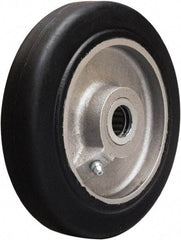 Hamilton - 6 Inch Diameter x 1-1/2 Inch Wide, Rubber on Aluminum Caster Wheel - 280 Lb. Capacity, 1-3/4 Inch Hub Length, 5/8 Inch Axle Diameter, Straight Roller Bearing - Exact Tool & Supply