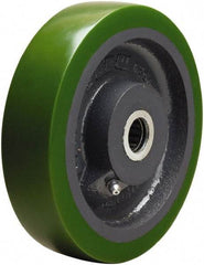Hamilton - 6 Inch Diameter x 1-1/2 Inch Wide, Polyurethane on Cast Iron Caster Wheel - 850 Lb. Capacity, 1-3/4 Inch Hub Length, 1/2 Inch Axle Diameter, Straight Roller Bearing - Exact Tool & Supply