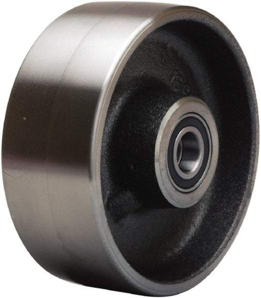 Hamilton - 5 Inch Diameter x 2 Inch Wide, Forged Steel Caster Wheel - 2,000 Lb. Capacity, 2-1/4 Inch Hub Length, 1/2 Inch Axle Diameter, Precision Ball Bearing - Exact Tool & Supply