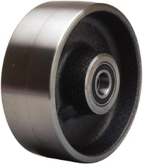 Hamilton - 5 Inch Diameter x 2 Inch Wide, Forged Steel Caster Wheel - 2,000 Lb. Capacity, 2-1/4 Inch Hub Length, 1/2 Inch Axle Diameter, Precision Ball Bearing - Exact Tool & Supply