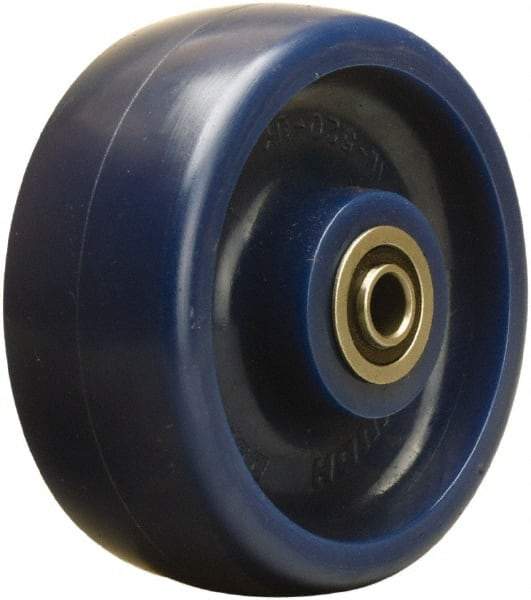 Hamilton - 5 Inch Diameter x 2 Inch Wide, Polyurethane Caster Wheel - 900 Lb. Capacity, 2-7/16 Inch Hub Length, 1/2 Inch Axle Diameter, Sealed Precision Ball Bearing - Exact Tool & Supply