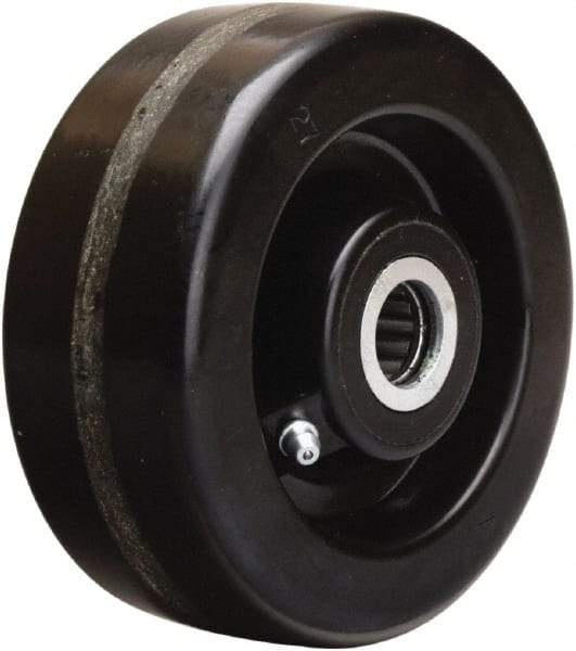 Hamilton - 5 Inch Diameter x 2 Inch Wide, Phenolic Caster Wheel - 1,000 Lb. Capacity, 2-3/16 Inch Hub Length, 1-3/16 Inch Axle Diameter, Plain Bore Bearing - Exact Tool & Supply