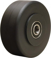 Hamilton - 5 Inch Diameter x 2 Inch Wide, Nylon Caster Wheel - 2,150 Lb. Capacity, 2-1/4 Inch Hub Length, 1/2 Inch Axle Diameter, Precision Ball Bearing - Exact Tool & Supply