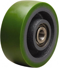 Hamilton - 5 Inch Diameter x 2 Inch Wide, Polyurethane on Cast Iron Caster Wheel - 1,050 Lb. Capacity, 2-1/4 Inch Hub Length, 3/4 Inch Axle Diameter, Tapered Roller Bearing - Exact Tool & Supply