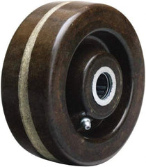Hamilton - 5 Inch Diameter x 2 Inch Wide, Phenolic Caster Wheel - 1,000 Lb. Capacity, 2-3/16 Inch Hub Length, 3/4 Inch Axle Diameter, Straight Roller Bearing - Exact Tool & Supply