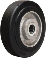 Hamilton - 5 Inch Diameter x 1-1/2 Inch Wide, Rubber on Aluminum Caster Wheel - 240 Lb. Capacity, 1-3/4 Inch Hub Length, 3/4 Inch Axle Diameter, Straight Roller Bearing - Exact Tool & Supply