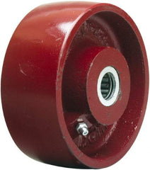 Hamilton - 5 Inch Diameter x 1-1/2 Inch Wide, Cast Iron Caster Wheel - 750 Lb. Capacity, 1-3/4 Inch Hub Length, 3/4 Inch Axle Diameter, Straight Roller Bearing - Exact Tool & Supply