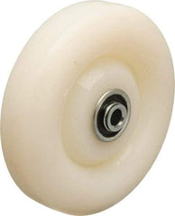 Hamilton - 5 Inch Diameter x 1-1/4 Inch Wide, Nylon Caster Wheel - 500 Lb. Capacity, 1-9/16 Inch Hub Length, 3/8 Inch Axle Diameter, Sealed Precision Ball Bearing - Exact Tool & Supply