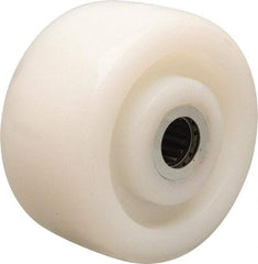 Hamilton - 4 Inch Diameter x 2 Inch Wide, Nylon Caster Wheel - 800 Lb. Capacity, 2-3/16 Inch Hub Length, 1/2 Inch Axle Diameter, Straight Roller Bearing - Exact Tool & Supply