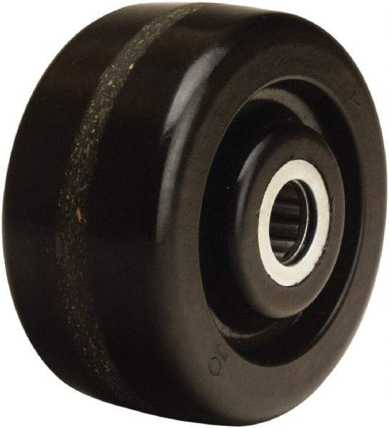 Hamilton - 4 Inch Diameter x 2 Inch Wide, Phenolic Caster Wheel - 800 Lb. Capacity, 2-3/16 Inch Hub Length, 1-3/16 Inch Axle Diameter, Plain Bore Bearing - Exact Tool & Supply