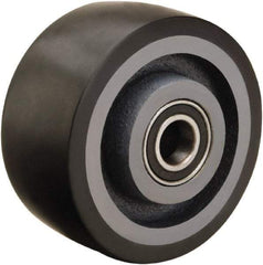 Hamilton - 4 Inch Diameter x 2 Inch Wide, Polyurethane on Cast Iron Caster Wheel - 975 Lb. Capacity, 2-1/4 Inch Hub Length, 1/2 Inch Axle Diameter, Sealed Precision Ball Bearing - Exact Tool & Supply