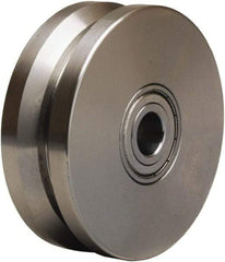 Hamilton - 4 Inch Diameter x 1-3/8 Inch Wide, Stainless Steel Caster Wheel - 600 Lb. Capacity, 1-5/8 Inch Hub Length, 1/2 Inch Axle Diameter, Stainless Steel Precision Ball Bearing - Exact Tool & Supply