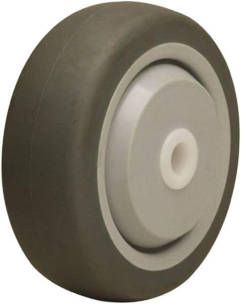 Hamilton - 3-1/2 Inch Diameter x 1-3/8 Inch Wide, Rubber on Thermoplastic Caster Wheel - 240 Lb. Capacity, 1-5/8 Inch Hub Length, 3/8 Inch Axle Diameter, Ball Bearing - Exact Tool & Supply