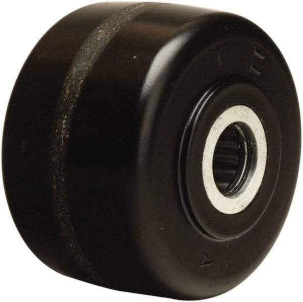 Hamilton - 3-1/4 Inch Diameter x 2 Inch Wide, Phenolic Caster Wheel - 700 Lb. Capacity, 2-3/16 Inch Hub Length, 1/2 Inch Axle Diameter, Straight Roller Bearing - Exact Tool & Supply