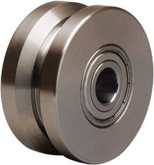 Hamilton - 3 Inch Diameter x 1-3/8 Inch Wide, Stainless Steel Caster Wheel - 450 Lb. Capacity, 1-5/8 Inch Hub Length, 1/2 Inch Axle Diameter, Stainless Steel Precision Ball Bearing - Exact Tool & Supply