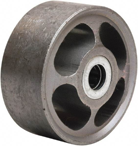 Hamilton - 3 Inch Diameter x 1-1/4 Inch Wide, Sintered Iron Caster Wheel - 250 Lb. Capacity, 1-9/16 Inch Hub Length, 3/8 Inch Axle Diameter, Straight Roller Bearing - Exact Tool & Supply