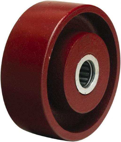 Hamilton - 2-3/4 Inch Diameter x 1-1/2 Inch Wide, Cast Iron Caster Wheel - 250 Lb. Capacity, 1-5/8 Inch Hub Length, 3/4 Inch Axle Diameter, Straight Roller Bearing - Exact Tool & Supply