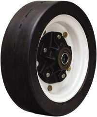 Hamilton - 12 Inch Diameter x 4 Inch Wide, Rubber Caster Wheel - 1,200 Lb. Capacity, 3-1/2 Inch Hub Length, 1 Inch Axle Diameter, Tapered Roller Bearing - Exact Tool & Supply