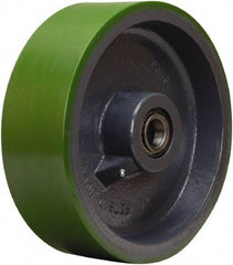 Hamilton - 12 Inch Diameter x 4 Inch Wide, Polyurethane on Cast Iron Caster Wheel - 4,800 Lb. Capacity, 4-1/4 Inch Hub Length, 1 Inch Axle Diameter, Tapered Roller Bearing - Exact Tool & Supply