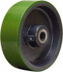 Hamilton - 12 Inch Diameter x 4 Inch Wide, Polyurethane on Cast Iron Caster Wheel - 4,800 Lb. Capacity, 4-1/4 Inch Hub Length, 1-1/2 Inch Axle Diameter, Straight Roller Bearing - Exact Tool & Supply