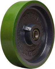 Hamilton - 12 Inch Diameter x 3 Inch Wide, Polyurethane on Cast Iron Caster Wheel - 3,500 Lb. Capacity, 3-1/4 Inch Hub Length, 3/4 Inch Axle Diameter, Tapered Roller Bearing - Exact Tool & Supply