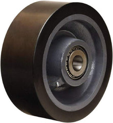 Hamilton - 10 Inch Diameter x 4 Inch Wide, Polyurethane on Forged Steel Caster Wheel - 6,500 Lb. Capacity, 4-1/4 Inch Hub Length, 1 Inch Axle Diameter, Sealed Precision Ball Bearing - Exact Tool & Supply