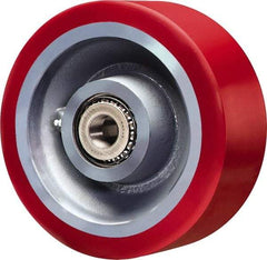 Hamilton - 10 Inch Diameter x 4 Inch Wide, Polyurethane on Forged Steel Caster Wheel - 6,000 Lb. Capacity, 4-1/4 Inch Hub Length, 1-1/2 Inch Axle Diameter, Tapered Roller Bearing - Exact Tool & Supply