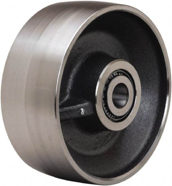 Hamilton - 10 Inch Diameter x 4 Inch Wide, Forged Steel Caster Wheel - 18,000 Lb. Capacity, 4-1/4 Inch Hub Length, 1-1/4 Inch Axle Diameter, Tapered Roller Bearing - Exact Tool & Supply