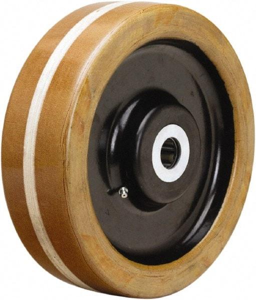 Hamilton - 10 Inch Diameter x 3 Inch Wide, Phenolic Caster Wheel - 3,600 Lb. Capacity, 3-1/4 Inch Hub Length, 1-1/4 Inch Axle Diameter, Straight Roller Bearing - Exact Tool & Supply