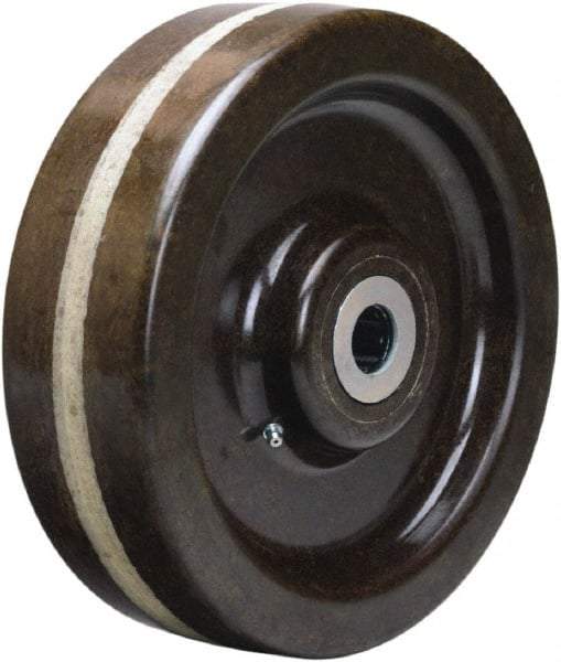 Hamilton - 10 Inch Diameter x 3 Inch Wide, Phenolic Caster Wheel - 2,900 Lb. Capacity, 3-1/4 Inch Hub Length, 3/4 Inch Axle Diameter, Tapered Roller Bearing - Exact Tool & Supply