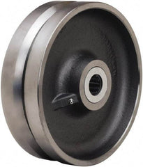 Hamilton - 10 Inch Diameter x 3 Inch Wide, Forged Steel Caster Wheel - 3,600 Lb. Capacity, 3-1/4 Inch Hub Length, 1-1/4 Inch Axle Diameter, Straight Roller Bearing - Exact Tool & Supply