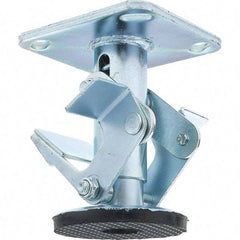 Hamilton - Floor Truck Lock for 5" Diam Caster Wheels - 5-1/2" Retracted Clearance, 4" x 4-1/2" Top Plate Size, 2-5/8" x 3-5/8" Slotted to 3" x 3" Bolt Hole Spacing - Exact Tool & Supply
